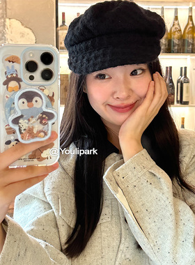 由里公园ins可爱小动物企鹅摇摇乐磁吸支架适用17pro苹果17ProMax手机壳iPhone16全包17少女14Promax保护套15