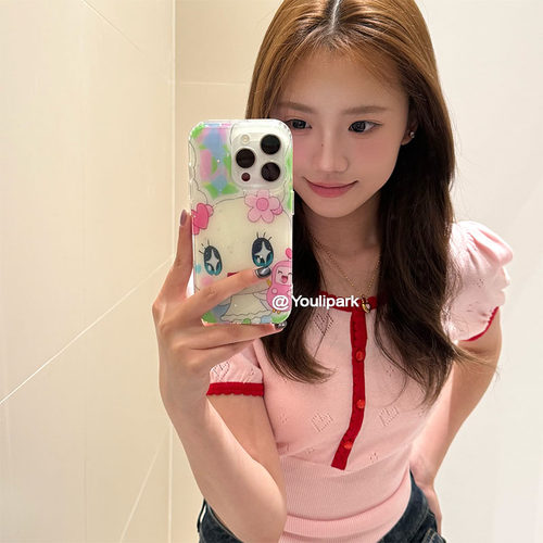 闪粉拓麻歌子甜心吉苹果手机壳女
