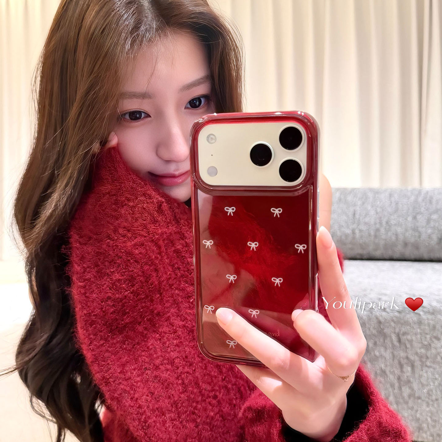 由里公园ins少女简约气质新年红满屏蝴蝶结17适用17pro苹果17ProMax手机壳iPhone16全包14新款16Promax保护套,3C数码配件,手机保护套/壳,淘宝优惠券,粉丝福利购,淘宝优惠卷