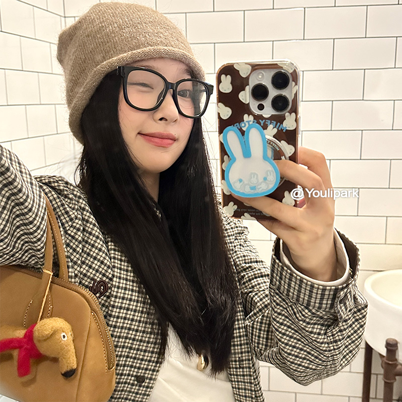 苹果手机壳磁吸米菲兔摇摇乐支架