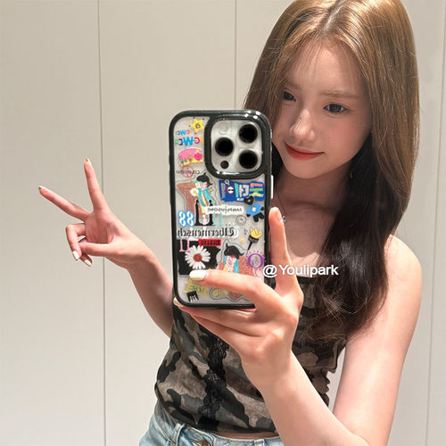 潮酷涂鸦雏菊GD权志龙苹果手机壳