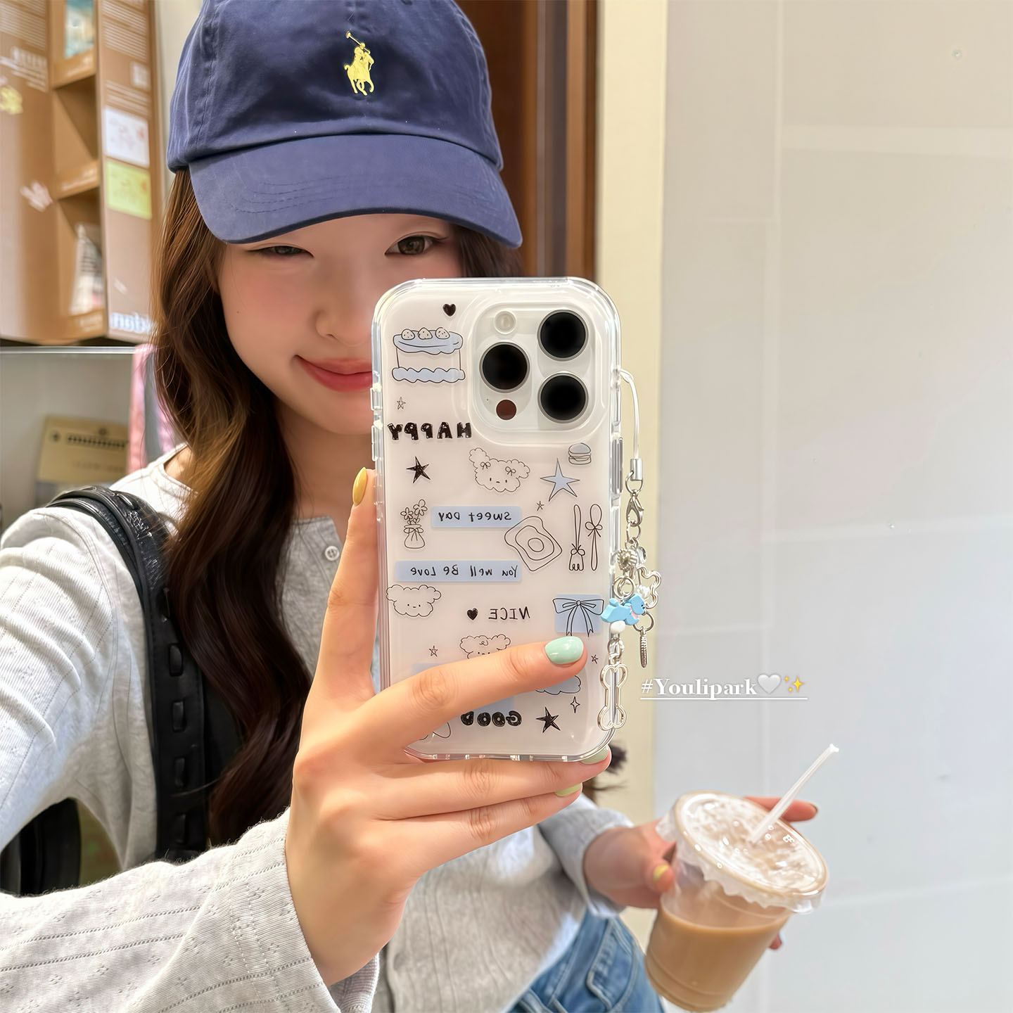 可爱涂鸦线条卷毛小狗苹果手机壳