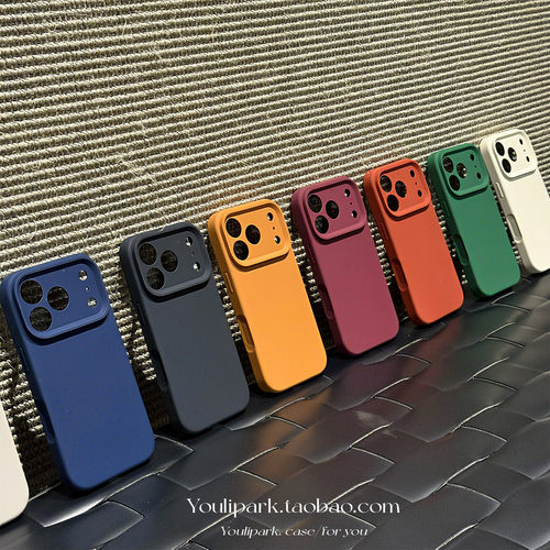 高级简约纯色液态硅胶苹果手机壳