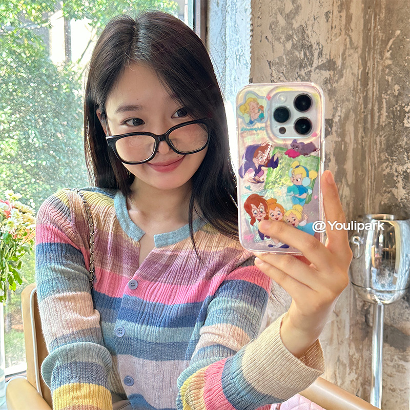 苹果手机壳卡通动漫花栗鼠女孩软