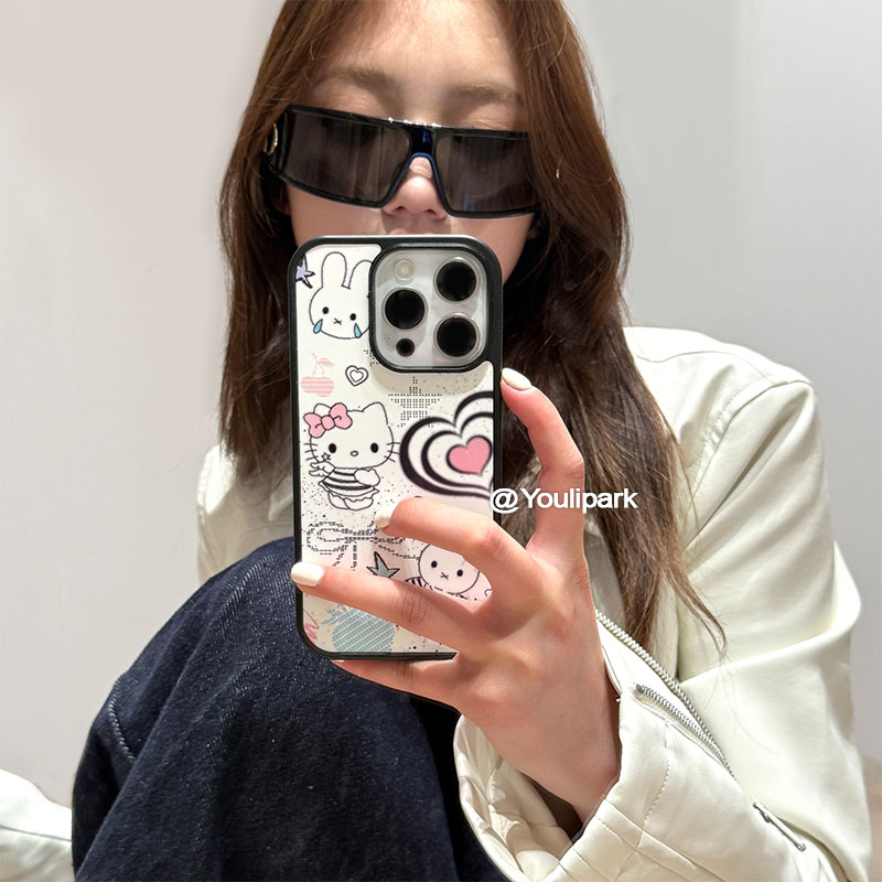 可爱涂鸦米菲兔猫咪苹果手机壳女