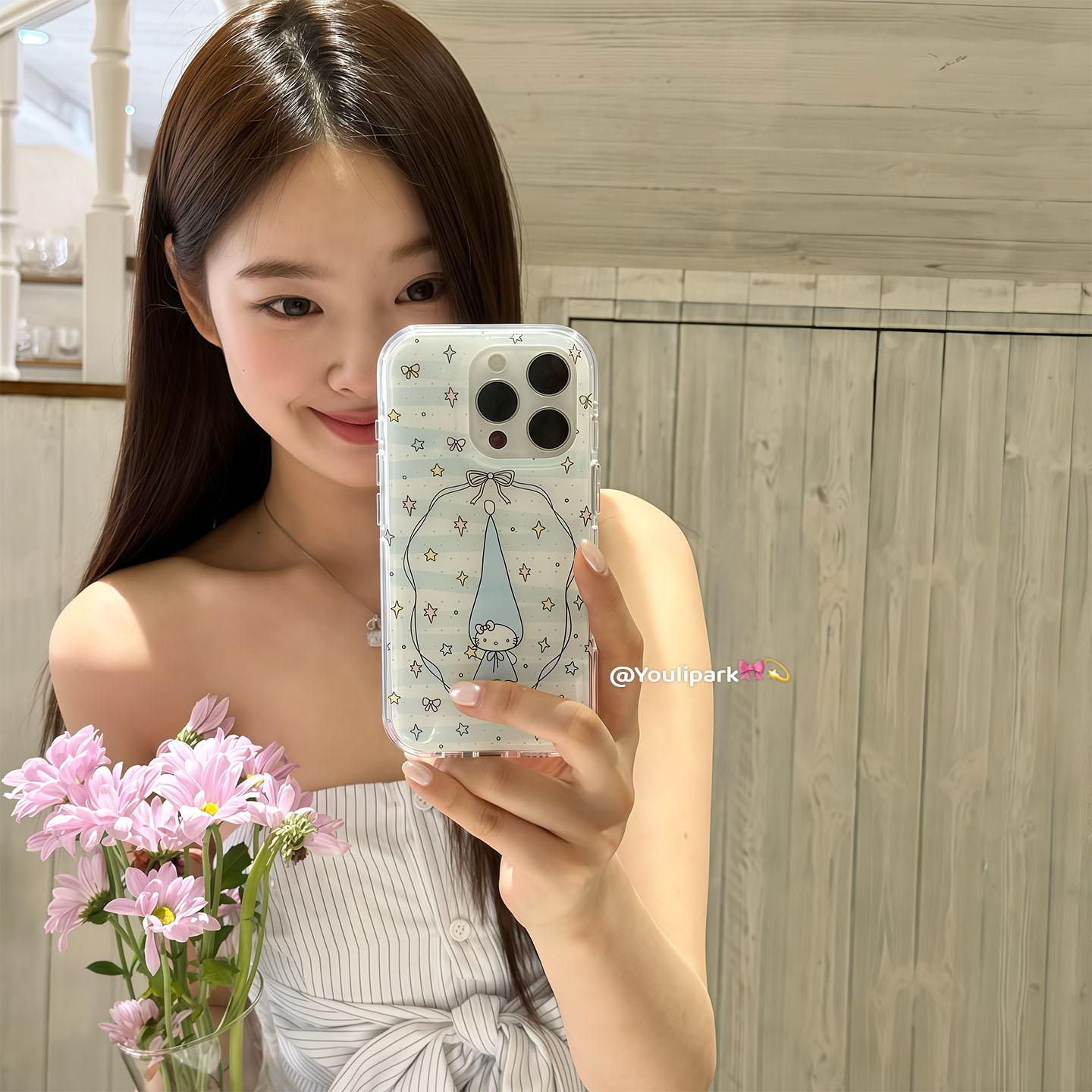 甜美星星蝴蝶结猫咪苹果手机壳女