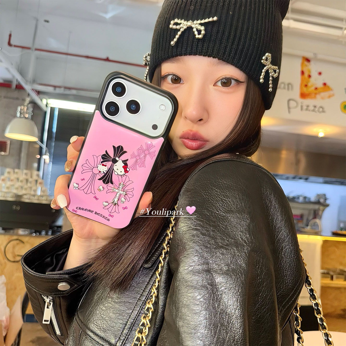 可爱立体十字架猫咪苹果手机壳女