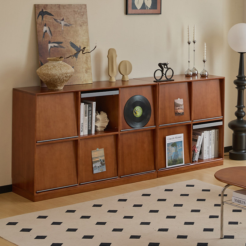 繁丰实木书柜矮柜中古落地模块组合柜展示柜客厅格子柜储物柜斗柜,住宅家具,斗柜,淘宝优惠券,粉丝福利购,淘宝优惠卷