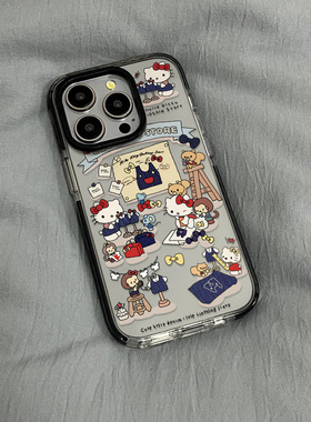适用苹果17手机壳HelloKitty卡通iPhone16promax外壳15新款13pro软壳14防摔15promax女12全包11磨砂手机套男