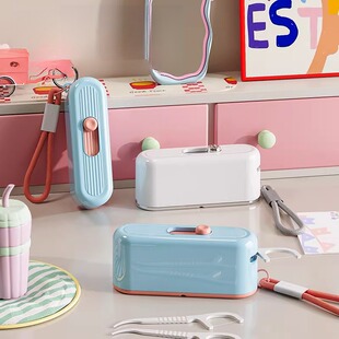 牙线盒自动弹出便携式随身迷你牙签线剔牙线超细牙线棒收纳盒家用