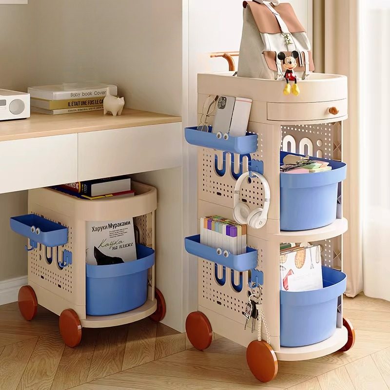 书包置物架可移动书架办公室桌下小推车家用学生书本整理收纳架子,收纳整理,书桌收纳置物架,淘宝优惠券,粉丝福利购,淘宝优惠卷