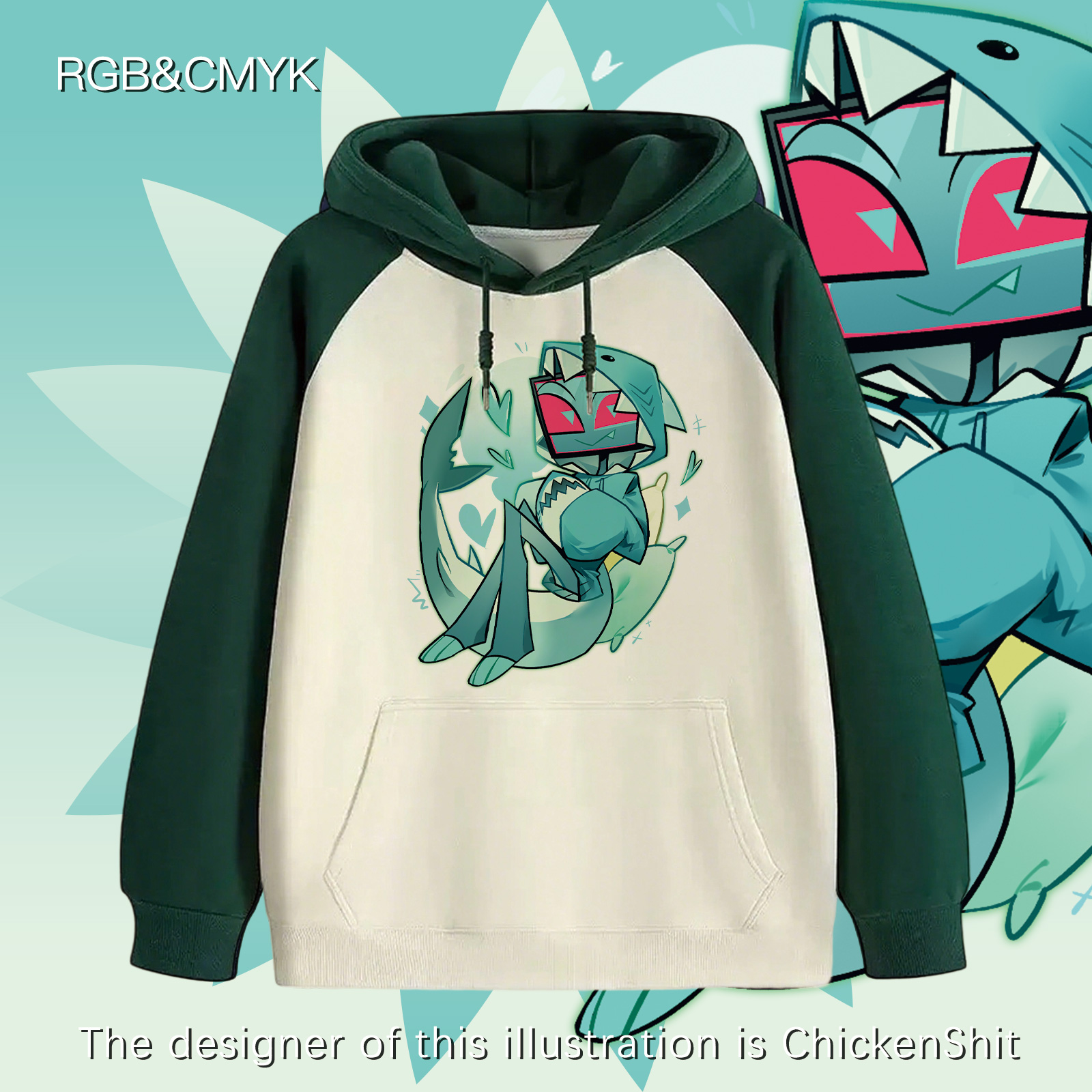 RGBCMYK插画师ChickenShit联名地狱客栈同人男女加绒加厚男女卫衣
