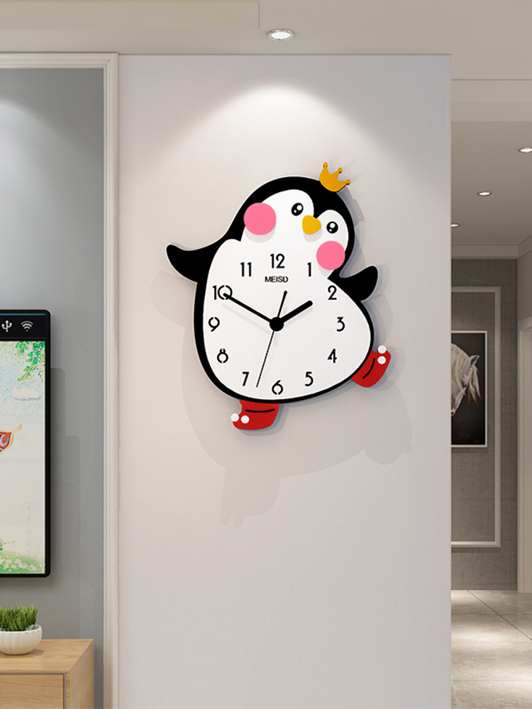 Clock wall clock Living room Cartoon creative personality hanging watch Children's fashion home decoration Silent art clock Bedroom