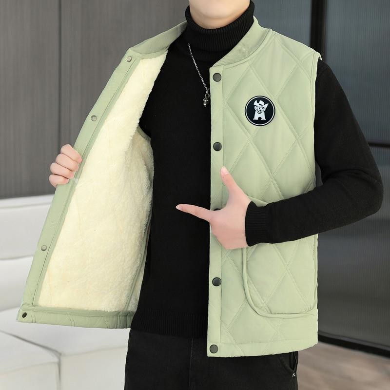 青少年秋冬季加绒马甲男初中学生内搭高中生保暖内胆校服神器背心