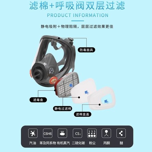 新款自吸过滤式防毒面罩长