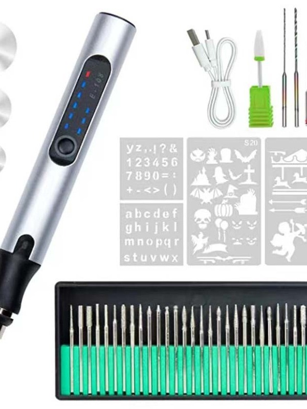 新款调速雕刻笔锂电迷你电磨机电动抛光机打磨笔充插电两用美甲机