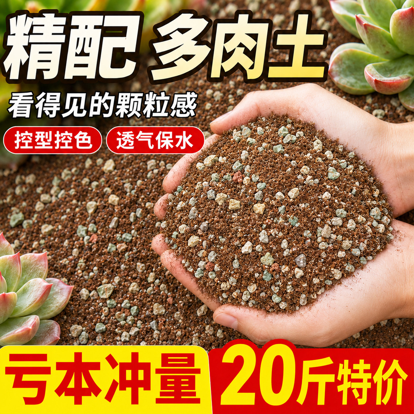 多肉专用颗粒土养多肉种植营养土仙人球肉肉植物扦插土壤铺面石