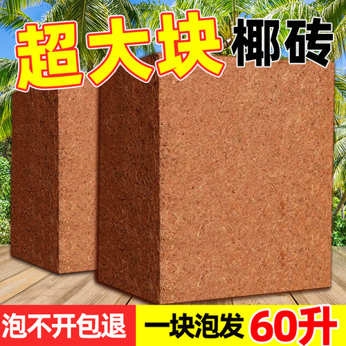 椰砖营养土养花通用型椰壳椰糠种菜专用脱盐大块椰子土壤乌龟冬眠