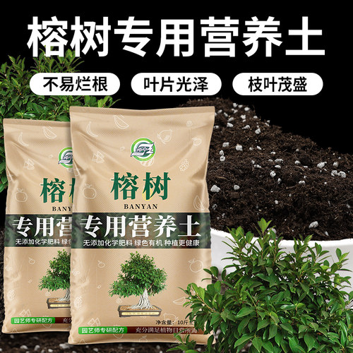 榕树专用土老桩盆景透气有机土壤