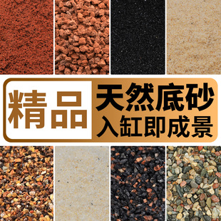 免洗鱼缸底砂造景雨林沙南美棕沙溪流石化妆沙子火山石头乌龟铺底