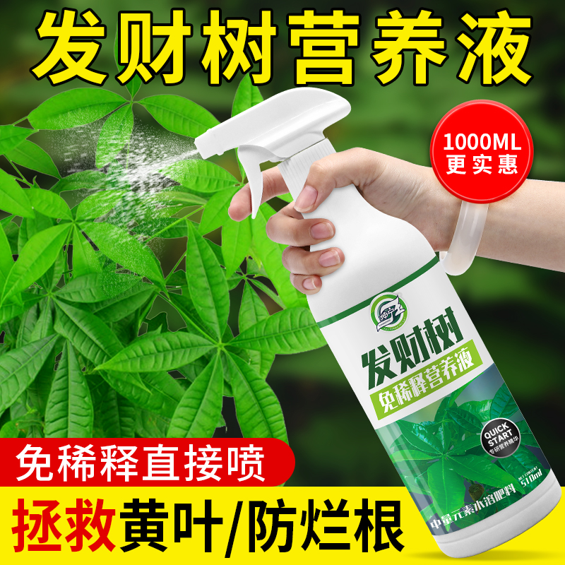 免稀释发财树室内盆栽植物专用大瓶营养液肥金钱树花卉绿植喷施肥