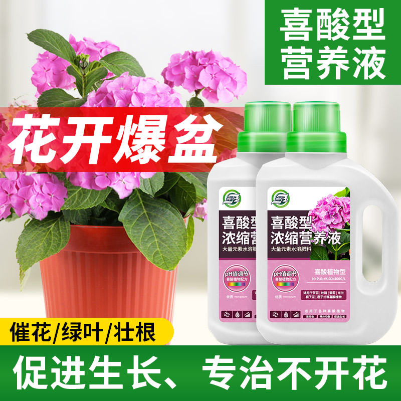 喜酸植物营养液茶花茉莉杜鹃栀子花君子兰家用盆栽植物肥料专用肥