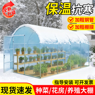 温室保温棚暖棚阳光房花房家用庭院大棚骨架植物防雨防冻花棚暖房