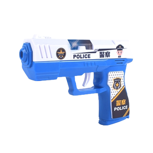 警察声光枪电动音乐玩具枪发光投影1-3岁宝宝男孩小手枪4-6岁小孩