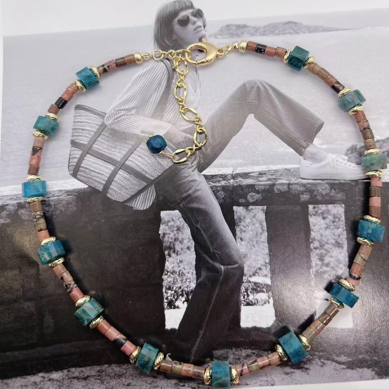 复古项链天然石高级感民族风