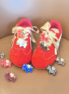 新年马上有钱鞋带扣新款小马马年鞋花装饰扣可拆卸配饰鞋子挂件