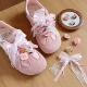 带扣粉色系鞋 子装 扣女生芭蕾风鞋 饰扣鞋 饰品 带装 甜酷风蕾丝小熊鞋