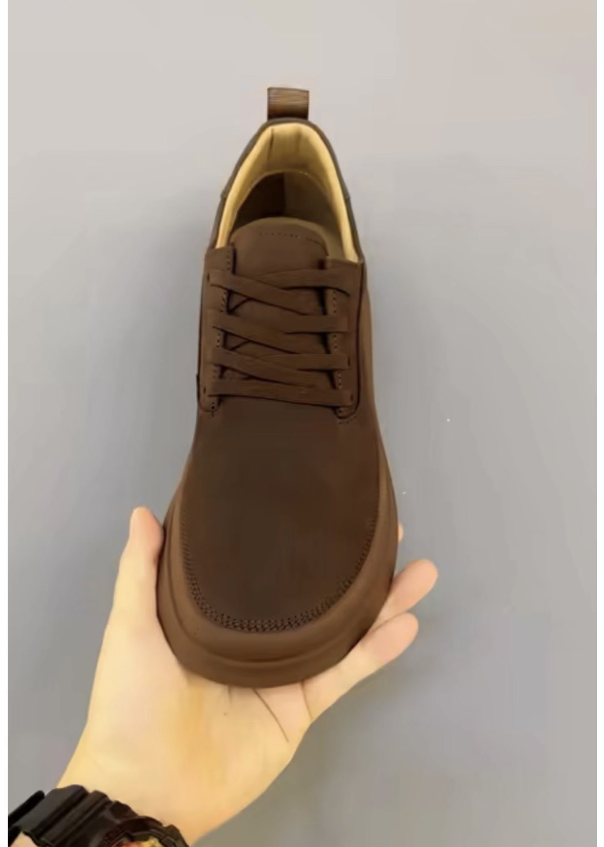048-1早秋广州时尚牛巴皮休闲新款一脚蹬男士亚光牛皮乐福休闲鞋