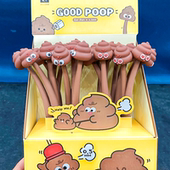 摇摇笔便便造型搞怪中性笔学生解压防疲劳硅胶签字笔高颜值女孩用