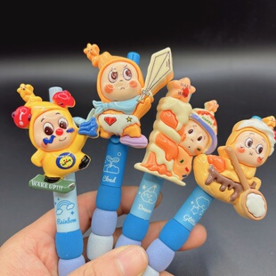 星星人挂件中性笔高颜值ins风刷题笔可爱小娃娃玩偶按动笔圆珠笔5