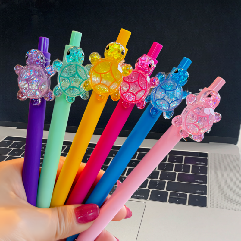 小乌龟玩具笔可爱高颜值ins风中性笔卡通玩偶挂件圆珠笔网红韩版,