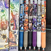 地铁逃生笔顶及老鼠人中性笔机甲和平精英圆珠笔黑色小学生考试笔