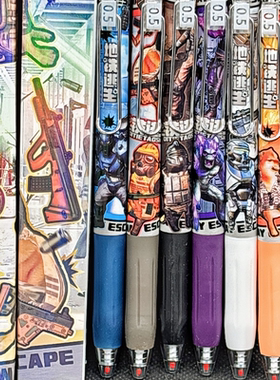 地铁逃生笔顶及老鼠人中性笔机甲和平精英圆珠笔黑色小学生考试笔