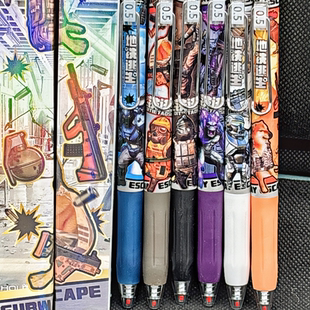 地铁逃生笔顶及老鼠人中性笔机甲和平精英圆珠笔黑色小学生考试笔