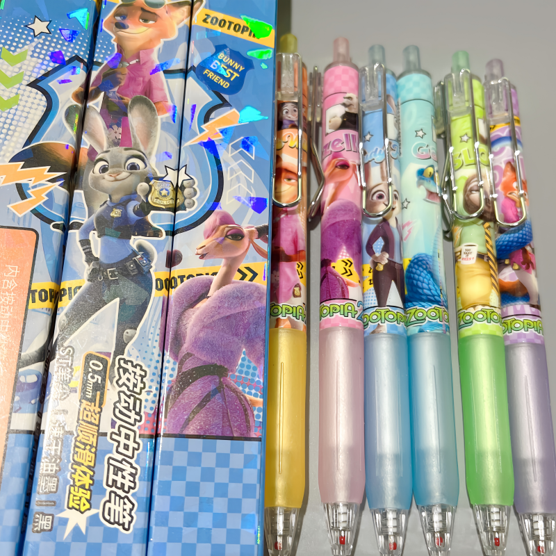 黑色中性笔学生专用考试按动笔