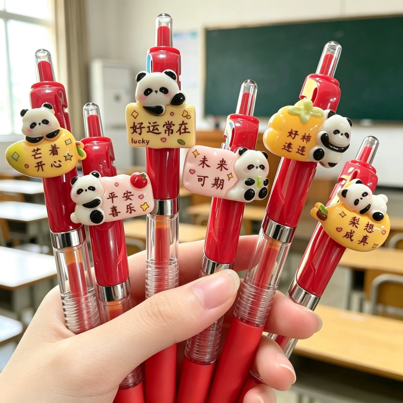 创意教师节红笔可爱礼物笔红色中性笔送老师批改作业ins按动红笔