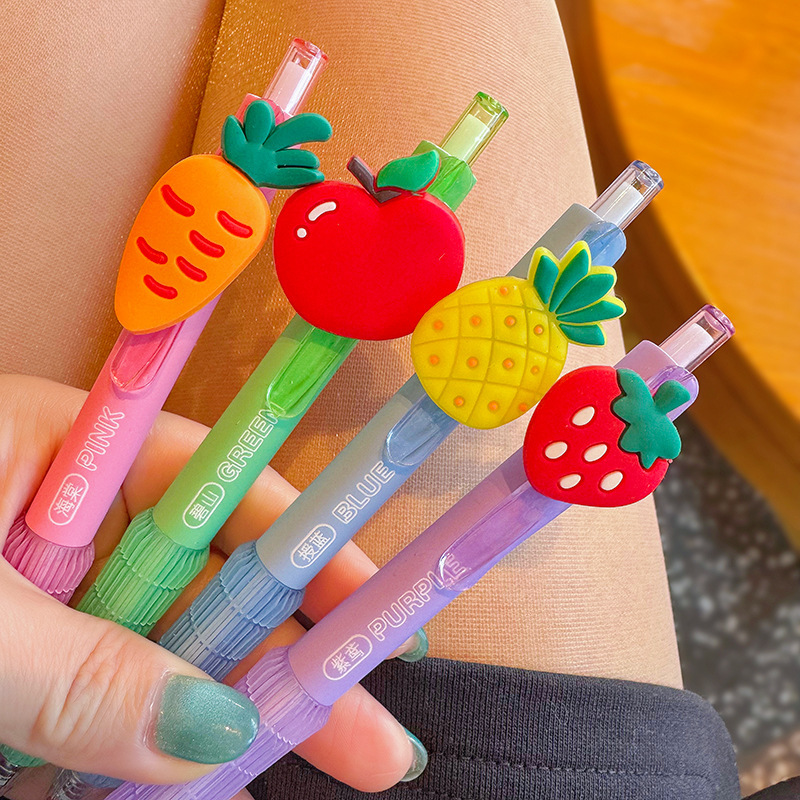 水果挂件中性笔草莓苹果造型文具