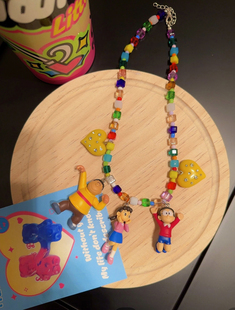 原创童趣卡通水晶项链黛西唐老鸭星黛露兔大熊静香胖虎胖妹颈链女