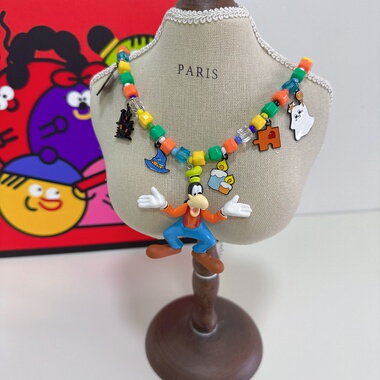 Liya手作饰品迪士尼高飞奇趣鬼马卡通可爱锁骨链多巴胺项链配饰女