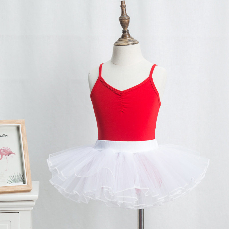 新款夏吊带女童练功服儿童芭蕾舞蹈服宝宝体操形体考级中国跳舞衣