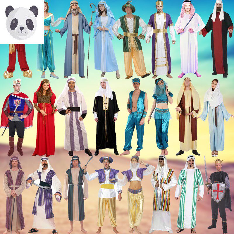 圣诞节成人男女阿拉丁 cosplay沙特阿拉伯民族服饰中东迪拜演出服