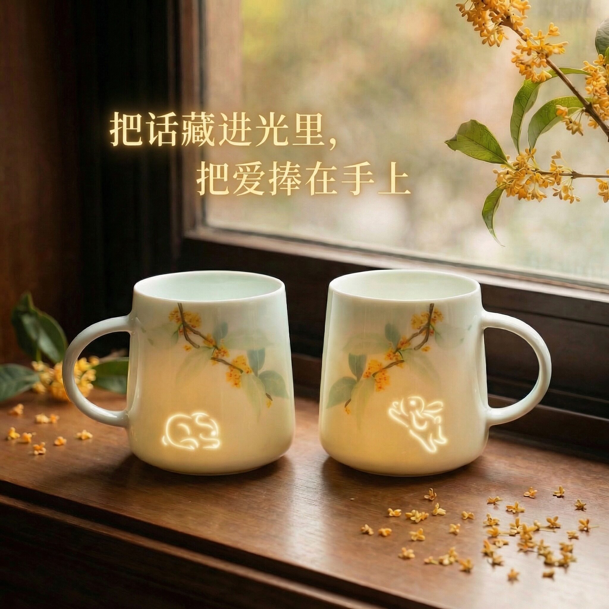 情侣杯子一对情侣款高级感水杯家用马克杯礼盒装女生礼物可爱创意