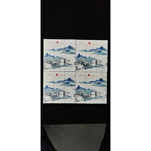 窗帘电机86面板随意贴山水画迎客松各方面可以下单做