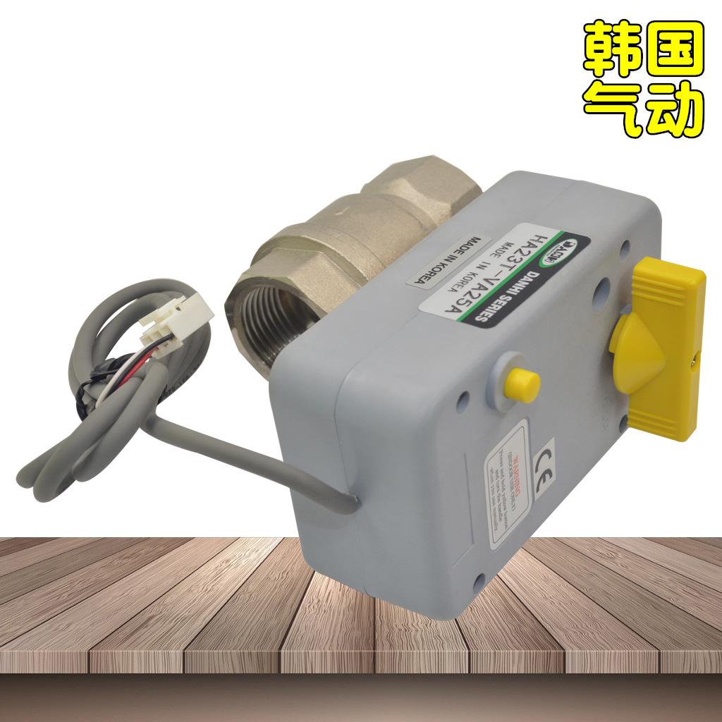 韩国DANHI丹海2通不锈钢电动球阀HA23T-VA25A电马达12V内螺纹球阀