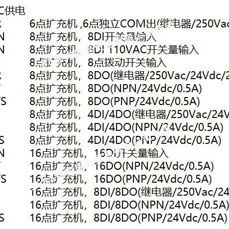 台达数字量扩展 PLC DVP06/08/16/SN/SM/ST/SP/11R/11N/10N/11TS