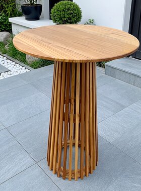 户外桌椅庭院别墅实木长桌露天防水室外花园露台防腐实木餐桌组合